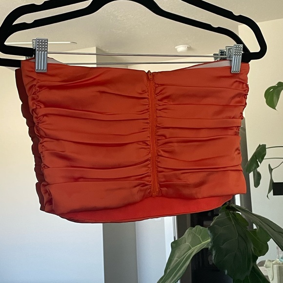 103. Revolve NBD Rae Strapless Top in Tangerine - size S - Picture 5 of 8